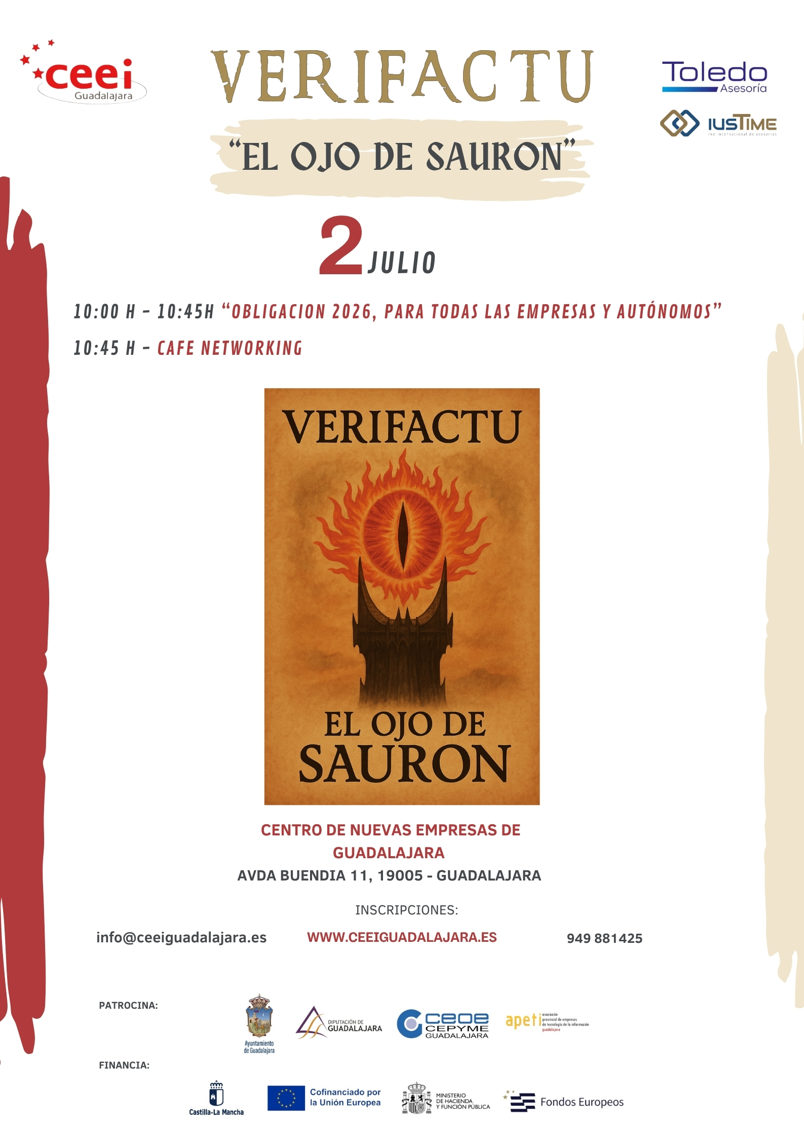 TALLER VERIFACTU O EL OJO DE SAURON - ASESORIA TOLEDO - 2 JULIO 10:00H