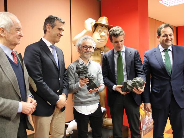 Pablo Casado, presidente del PP, visita el CEEI de Guadalajara
