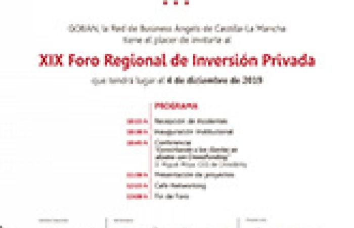 GOBAN CLM celebra el XIX foro regional de inversi�n el mi�rcoles 4 de diciembre en Guadalajara�
