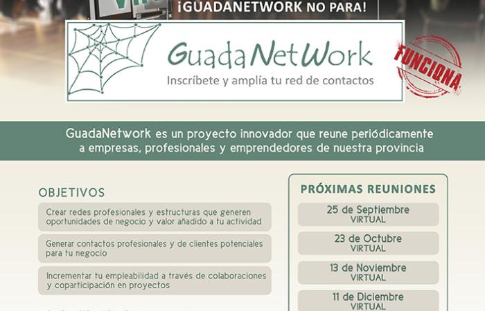GuadaNetWork ha programado cuatro nuevos encuentros para el �ltimo cuatrimestre de 2020, con el objetivo de seguir acercando empresas�