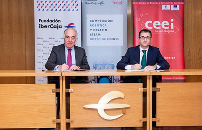 Fundaci�n Ibercaja y CEEI, firman un acuerdo para impulsar la III competici�n de rob�tica: Botschallenges en Guadalajara�