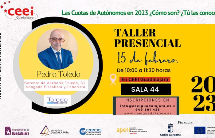 Las cuotas de aut�nomos en 2023 centran un nuevo taller presencial del CEEI Guadalajara�