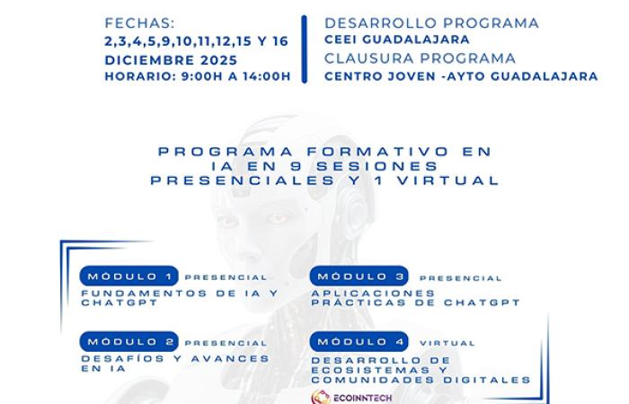 El Ayuntamiento de Guadalajara lanza un programa formativo para los j�venes sobre inteligencia artificial