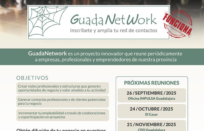 GuadaNetWork programa tres nuevos encuentros para el �ltimo cuatrimestre de 2025, con el objetivo de seguir conectando empresas�