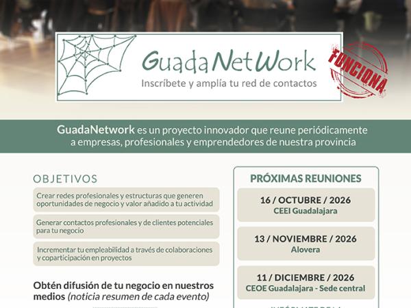 GuadaNetWork programa tres nuevos encuentros para el �ltimo trimestre de 2026, con el objetivo de seguir conectando empresas