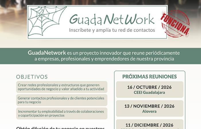 GuadaNetWork programa tres nuevos encuentros para el �ltimo trimestre de 2026, con el objetivo de seguir conectando empresas