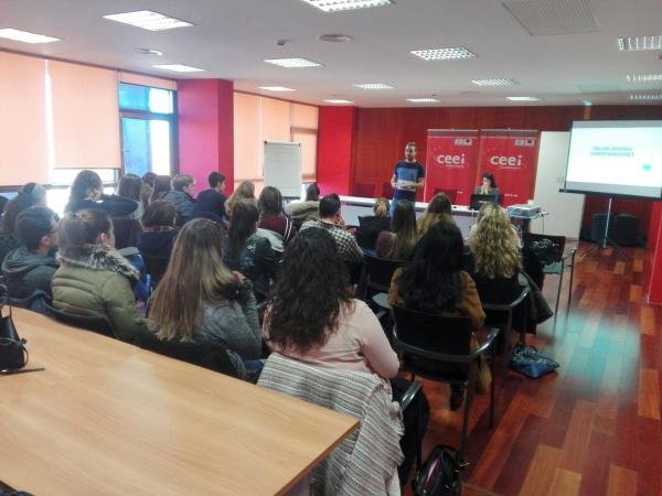 Los talleres para institutos del CEEI de Guadalajara, comienzan con la visita del colegio Diocesano Cardenal Cisneros