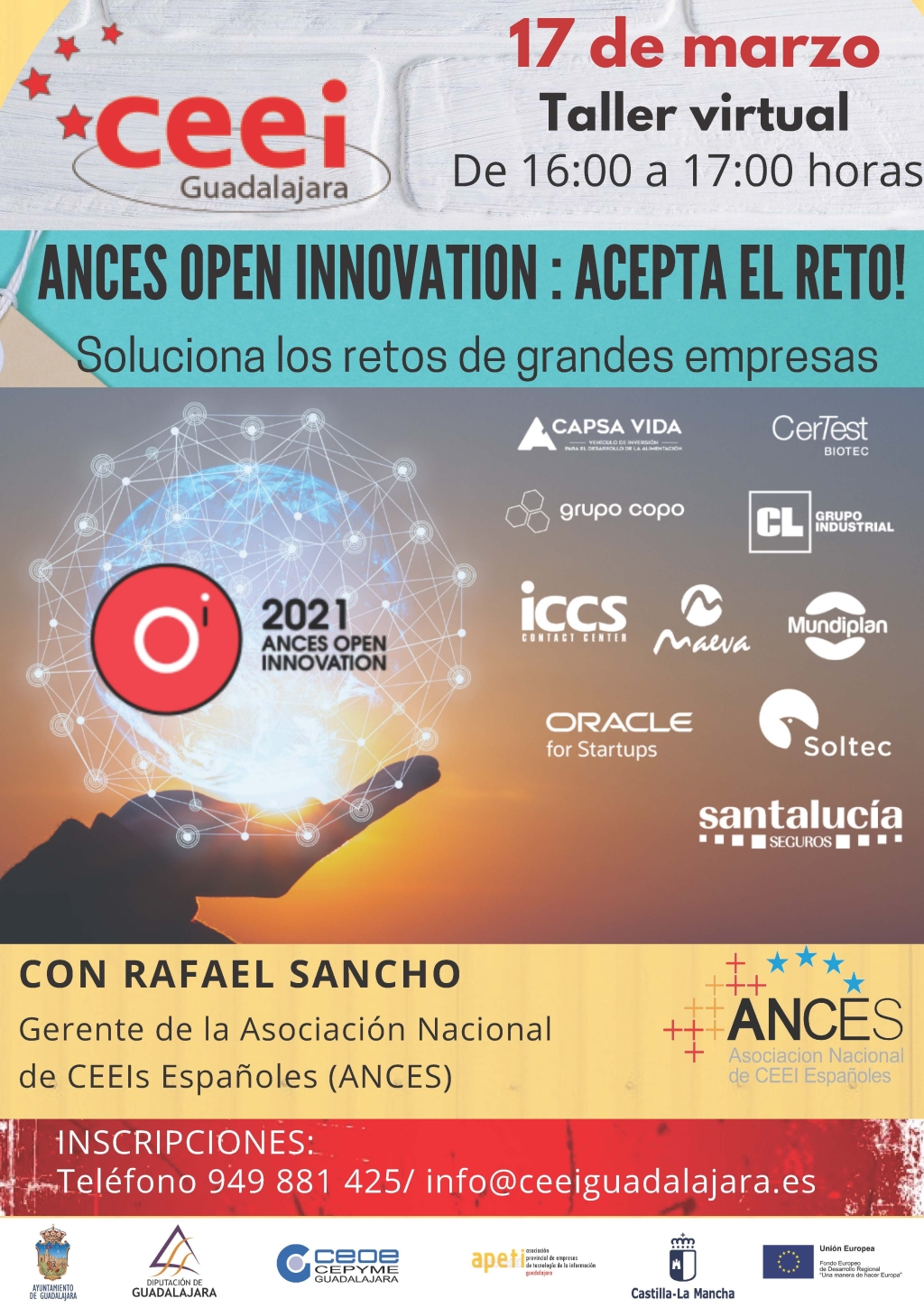TALLER VIRTUAL ANCES OPEN INNOVATION : ACEPTA EL RETO!